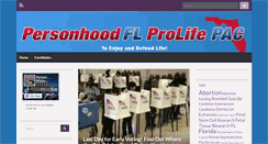 Desktop Screenshot of personhoodflprolifepac.com