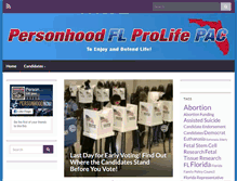 Tablet Screenshot of personhoodflprolifepac.com